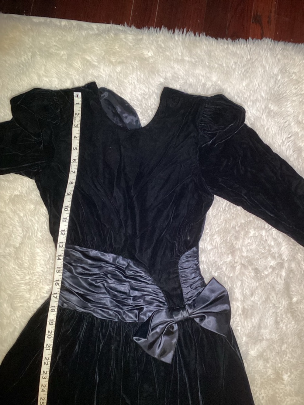 Depeche Mode vintage women’s black velvet formal dress 4 - Picture 13 of 16